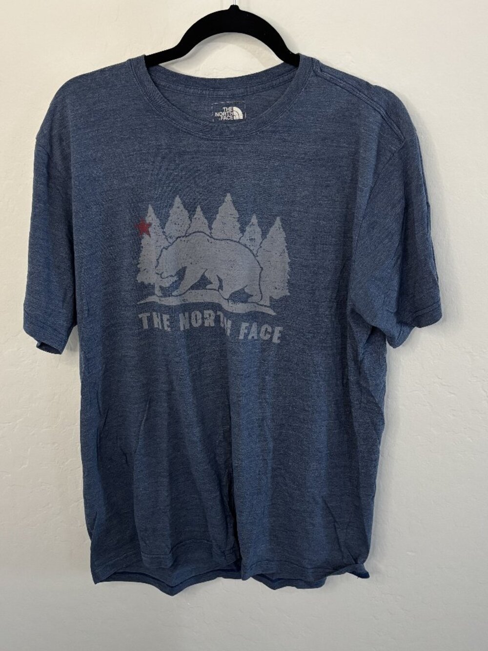 The North Face Blue California Bear Graphic Slim Fit Tee | XL